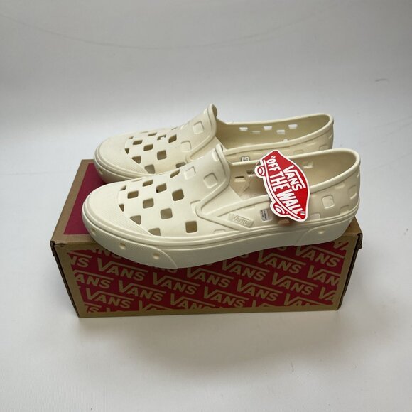 NEW W/ Box Vans Slip-On Mule TRK  Water Shoes Marshmallow, Wmns Sz 5.5 US Read* - Picture 4 of 13